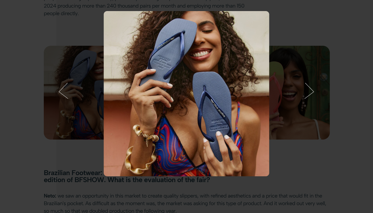 Imagem de um notebook com texto brazilian footwear